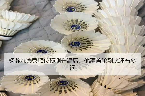 杨瀚森选秀顺位预测升温后，他离首轮到底还有多远